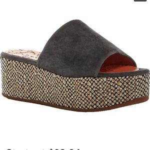 LAST ONE! Chie Mihara omar suede chunky slip on sandals